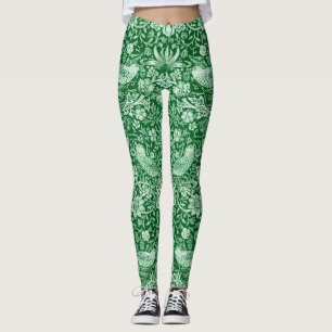 Strawberry Thief Green, William Morris Leggings