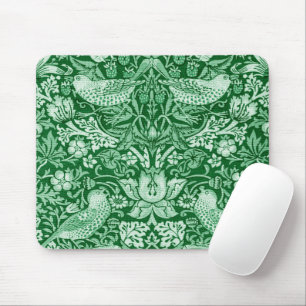 Strawberry Thief Green, William Morris Mouse Mat