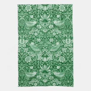 Strawberry Thief Green, William Morris Tea Towel