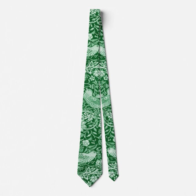 Strawberry Thief Green, William Morris Tie (Front)