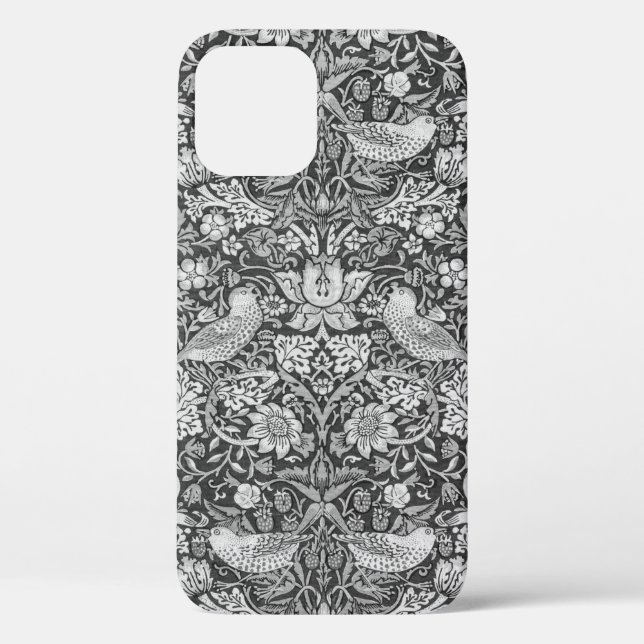 Strawberry Thief Grey, William Morris Case-Mate iPhone Case (Back)