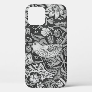 Strawberry Thief Grey, William Morris iPhone 12 Case