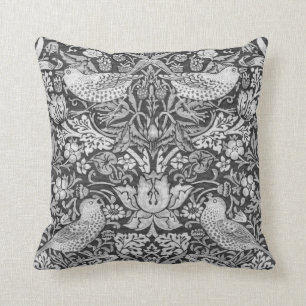 Strawberry Thief Grey, William Morris Cushion