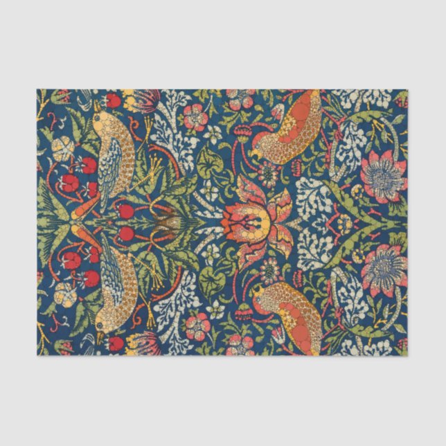 Strawberry Thief, Infinity Dots by After Morris Tissue Paper (Front)