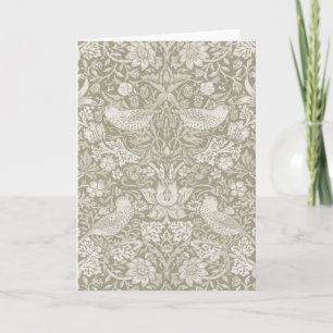 Strawberry Thief Ivory, William Morris Card