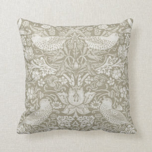 Strawberry Thief Ivory, William Morris Cushion