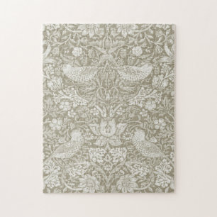 Strawberry Thief Ivory, William Morris Jigsaw Puzzle