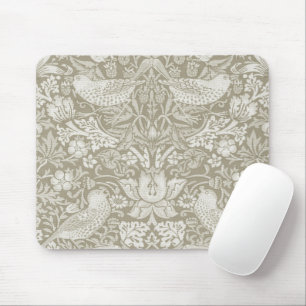 Strawberry Thief Ivory, William Morris Mouse Mat