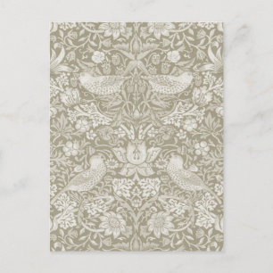 Strawberry Thief Ivory, William Morris Postcard