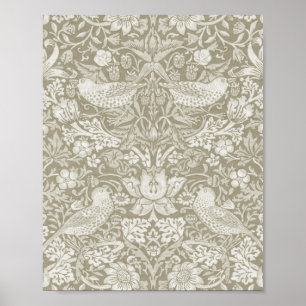 Strawberry Thief Ivory, William Morris Poster