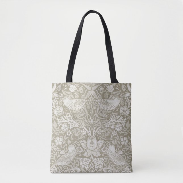 Strawberry Thief Ivory, William Morris Tote Bag (Front)
