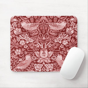 Strawberry Thief Maroon, William Morris Mouse Mat