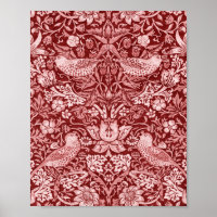 Strawberry Thief Maroon, William Morris