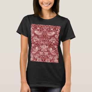 Strawberry Thief Maroon, William Morris T-Shirt