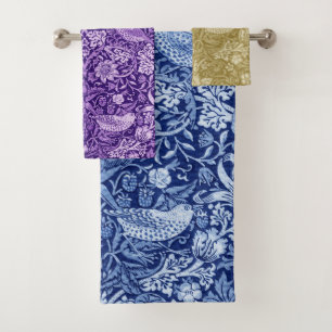 Strawberry Thief Monotone, William Morris Bath Tow Bath Towel Set