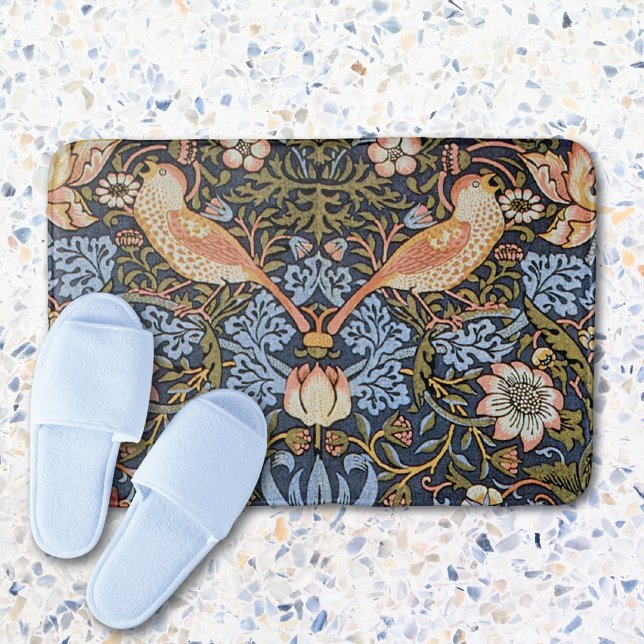 Strawberry Thief Pattern William Morris Bath Mat (Creator Uploaded)