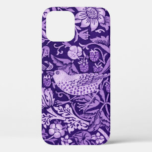 Strawberry Thief Purple, William Morris iPhone 12 Case