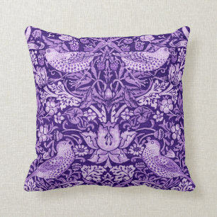 Strawberry Thief Purple, William Morris Cushion