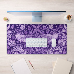 Strawberry Thief Purple, William Morris Desk Mat