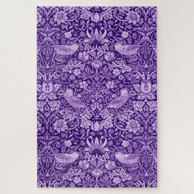 Strawberry Thief Purple, William Morris Jigsaw Puzzle (Vertical)