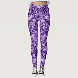 Strawberry Thief Purple, William Morris Leggings