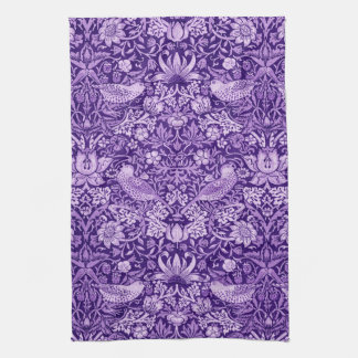 Strawberry Thief Purple, William Morris Tea Towel