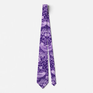 Strawberry Thief Purple, William Morris Tie