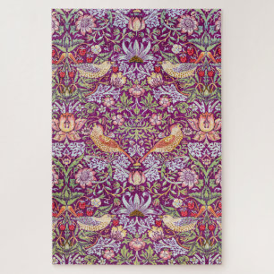 Strawberry Thief Red, William Morris Jigsaw Puzzle