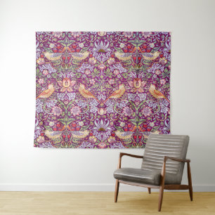 Strawberry Thief Red, William Morris Tapestry