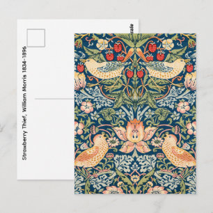 Strawberry Thief, William Morris 1834-1896 -Small Postcard