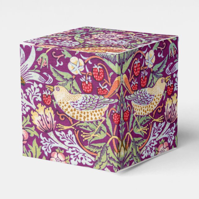 Strawberry Thief, William Morris Favour Box (Front Side)