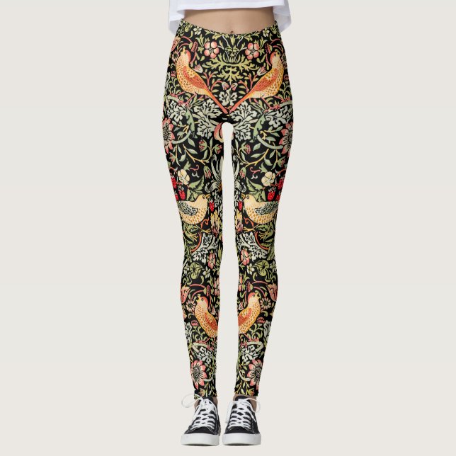 Strawberry Thief WIlliam Morris Leggings (Front)