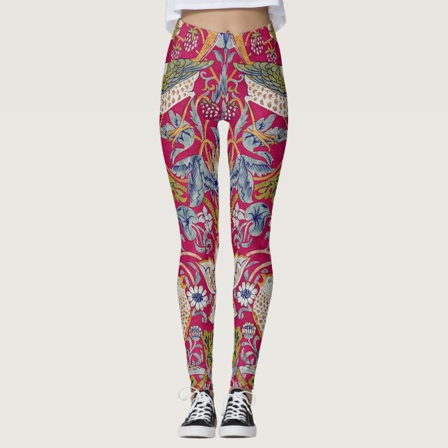 Strawberry Thief, William Morris Leggings (Front)