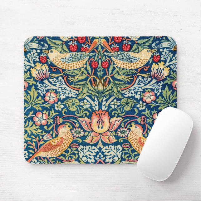 Strawberry Thief, William Morris Mouse Mat (With Mouse)