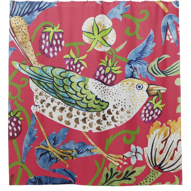 Strawberry Thief William Morris Shower Curtain (Front)