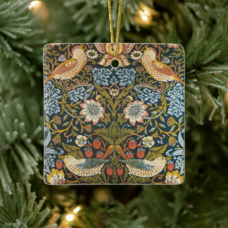 Strawberry Thieves by William Morris, Vintage Art Ceramic Ornament