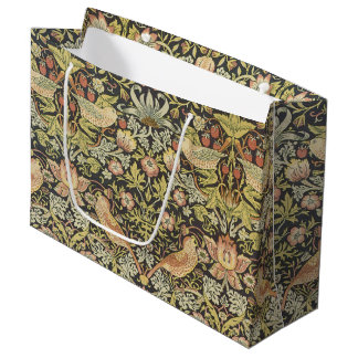 Strawberry Thieves by William Morris, Vintage Art Large Gift Bag