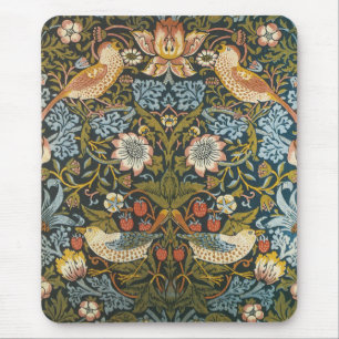 Strawberry Thieves by William Morris, Vintage Art Mouse Mat