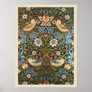 Strawberry Thieves by William Morris, Vintage Art Poster