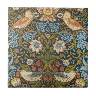 Strawberry Thieves by William Morris, Vintage Art Tile