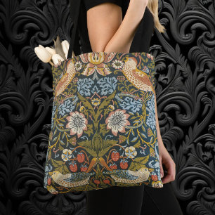 Strawberry Thieves by William Morris, Vintage Art Tote Bag