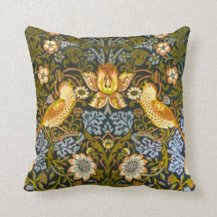 Strawberry Thieves Throw Pillow