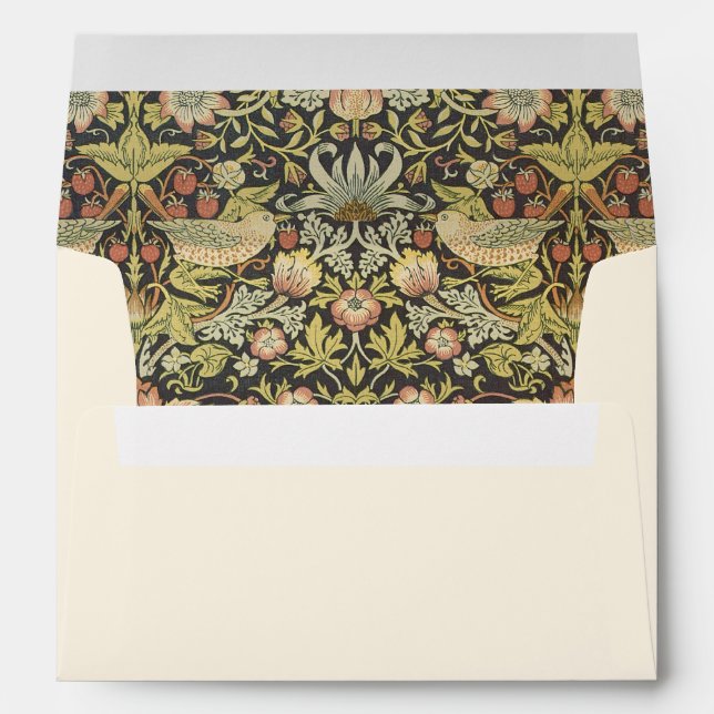 Strawberry Thieves Vintage Wedding Set Envelope (Back (Bottom))