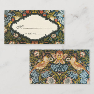 Strawberry Thieves Vintage Wedding Set Place Card