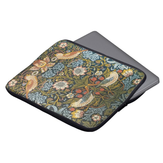 Strawberry Thieves William Morris Antique Pattern Laptop Sleeve (Front Top)