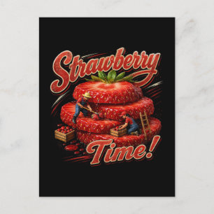 Strawberry Time! Postcard