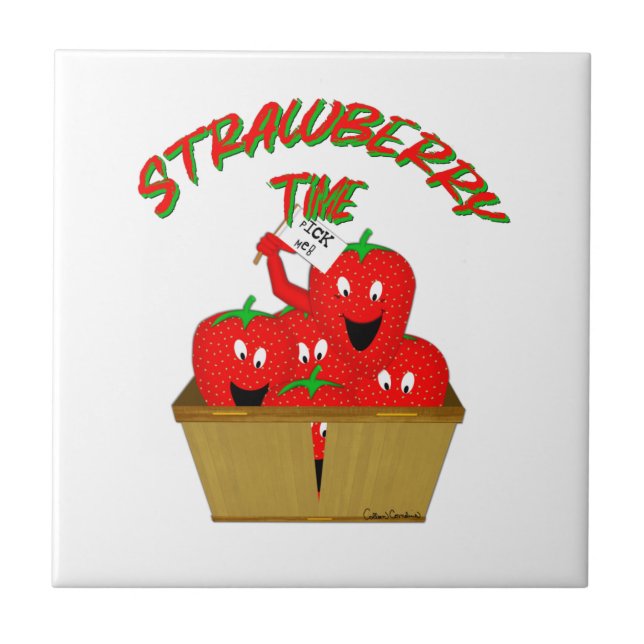Strawberry Time! Tile (Front)