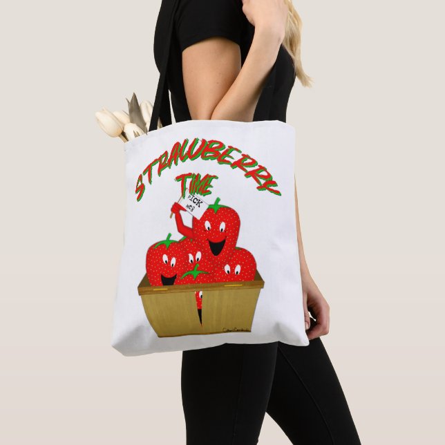 Strawberry Time! Tote Bag (Close Up)
