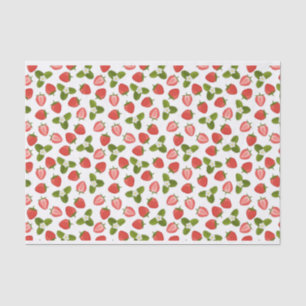 Strawberry Tissue Paper - White