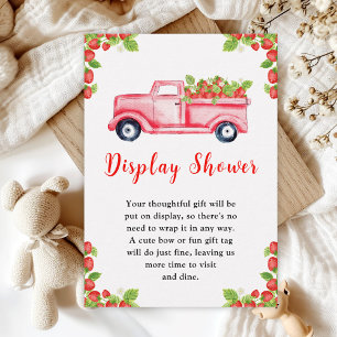 Strawberry Truck Baby Shower Display Shower Enclosure Card